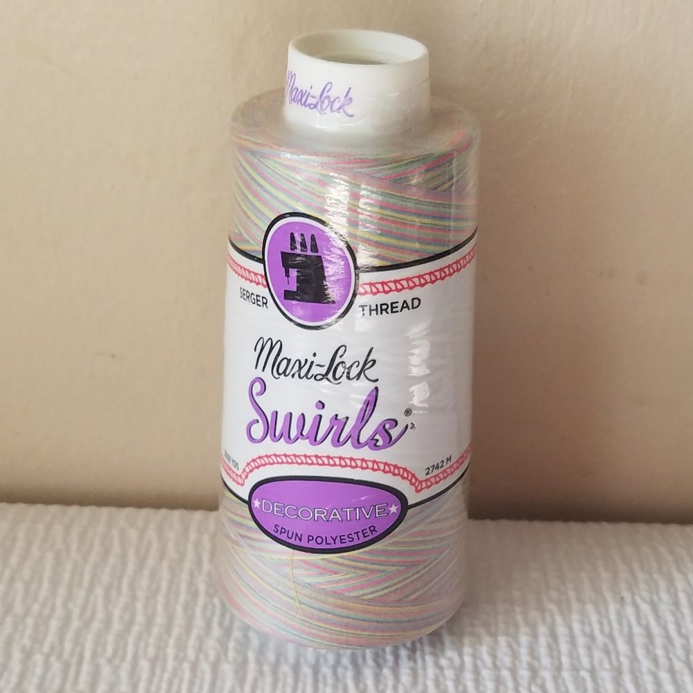 Maxi-Lock Swirls 3000 yd Pastel Sprinkles Varigated Polyester Serger Thread